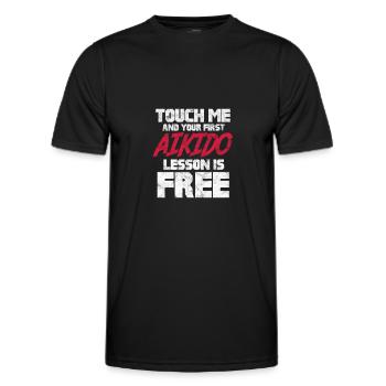 Aïkido - T-shirt sport Homme - noir - Devant - AI Model Male 178 dark (178cm)