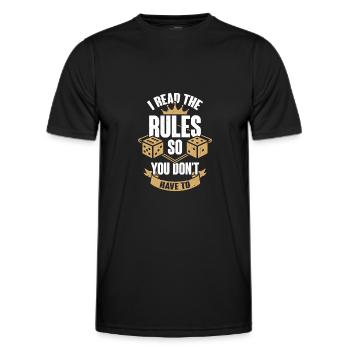 Jeux soir de jeu de jeu de plateau cadeau de joueur de société - T-shirt sport Homme - noir - Devant - AI Model Male 178 dark (178cm)
