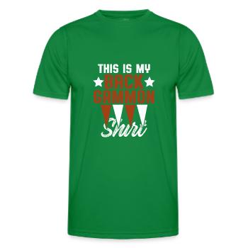 backgammon shirt - Männer Funktions-T-Shirt - Kelly Green - Vorne - AI Model Male 178 dark (178cm)