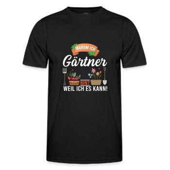 Lustiges Gärtner und Hobbygärtner Design - Männer Funktions-T-Shirt - Schwarz - Vorne - AI Model Male 178 dark (178cm)