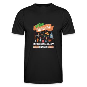 Lustiges Gärtner Design für die Gartenarbeit - Männer Funktions-T-Shirt - Schwarz - Vorne - AI Model Male 178 dark (178cm)