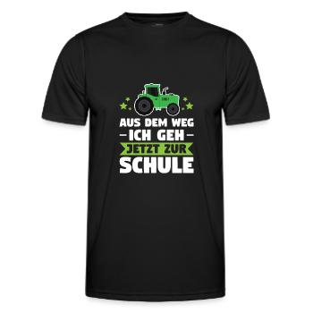 Schulkind Schulanfänger Schulanfang Geschenk - Männer Funktions-T-Shirt - Schwarz - Vorne - AI Model Male 178 dark (178cm)
