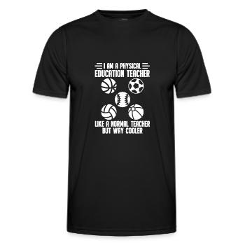 Professeurs d’éducation physique Professeurs d’éducation physique - T-shirt sport Homme - noir - Devant - AI Model Male 178 dark (178cm)