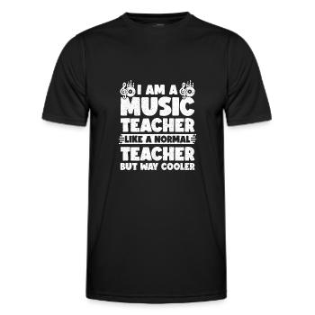 Music Teacher Music Teacher Music Lessons - Men's Functional T-Shirt - black - Front - AI Model Male 178 dark (178cm)