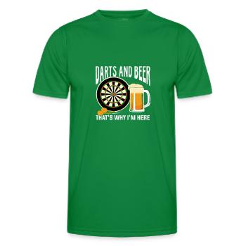 Fléchettes Fléchettes de bière cadeau joueur de fléchettes - T-shirt sport Homme - vert - Devant - AI Model Male 178 dark (178cm)