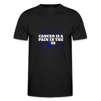 Darmkrebs ist ein Schmerz im Arsch Awareness Color - Männer Funktions-T-Shirt - Schwarz - Vorne - AI Model Male 178 dark (178cm)