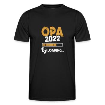 Werdender Opa 2022 Loading Nachwuchs Großvater - Männer Funktions-T-Shirt - Schwarz - Vorne - AI Model Male 178 dark (178cm)