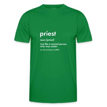 Ordained Ministre Curé Église Pasteur Religion - T-shirt sport Homme - vert - Devant - AI Model Male 178 dark (178cm)