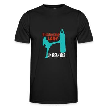 Kickboxing Lady Muay Thai Combat Entraînement Sports de combat - T-shirt sport Homme - noir - Devant - AI Model Male 178 dark (178cm)