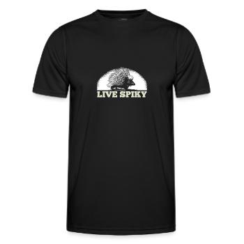 Porc-épic épic rongeur - T-shirt sport Homme - noir - Devant - AI Model Male 178 dark (178cm)