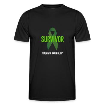 Traumatic Brain Injuries Awareness Memory Sur - Men's Functional T-Shirt - black - Front - AI Model Male 178 dark (178cm)