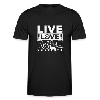 Tierheim Hund Retten Tierschutz Hundeheim - Männer Funktions-T-Shirt - Schwarz - Vorne - AI Model Male 178 dark (178cm)