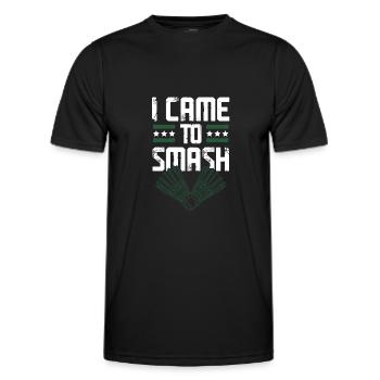 badminton badminton - Men's Functional T-Shirt - black - Front - AI Model Male 178 dark (178cm)