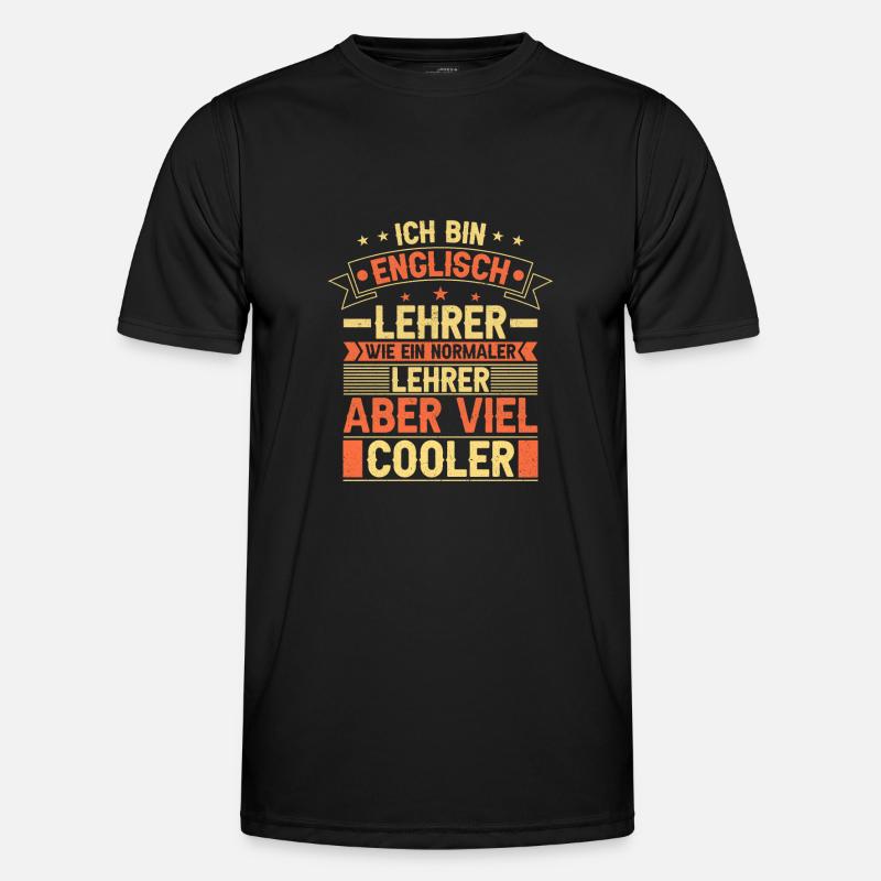 Englisch Lehrer - Männer Funktions-T-Shirt - Schwarz