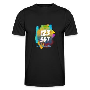 Salsa Tanz Salsa 123 567 - Männer Funktions-T-Shirt - Schwarz - Vorne - AI Model Male 178 dark (178cm)