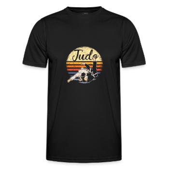 Retro Judo - Men's Functional T-Shirt - black - Front - AI Model Male 178 dark (178cm)