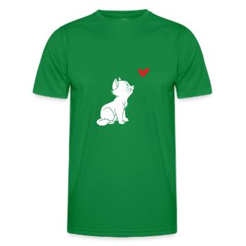 Cat Heart - Cute cat apparel for cat lovers - T-shirt sport Homme - vert - Devant - AI Model Male 178 dark (178cm)