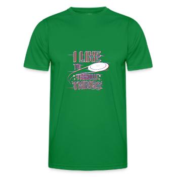 Frisbee throw things - Männer Funktions-T-Shirt - Kelly Green - Vorne - AI Model Male 178 dark (178cm)