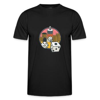 Jeux de dés De Chocs Pub - T-shirt sport Homme - noir - Devant - AI Model Male 178 dark (178cm)