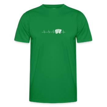 Accordeon Musical Instrument Heartbeat EKG - Männer Funktions-T-Shirt - Kelly Green - Vorne - AI Model Male 178 dark (178cm)