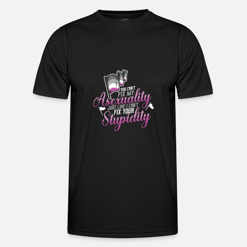 Asexual Pride Asexuality Aromantic Pride - Männer Funktions-T-Shirt - Schwarz