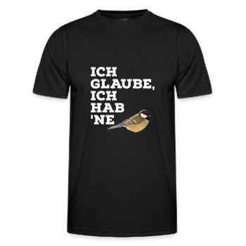 Meise - Männer Funktions-T-Shirt - Schwarz - Vorne - AI Model Male 178 dark (178cm)