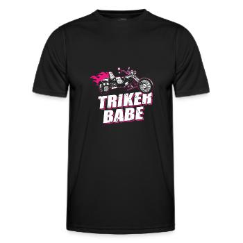 Triker Babe Tricycle Trike Rider Motorsport - Men's Functional T-Shirt - black - Front - AI Model Male 178 dark (178cm)
