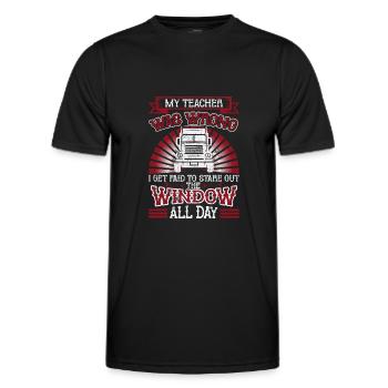 Truck Driver Truck Driver Truck Driver Trucker - Men's Functional T-Shirt - black - Front - AI Model Male 178 dark (178cm)