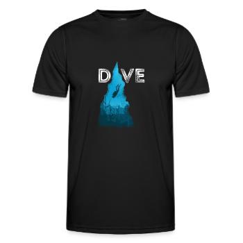 Scuba Diving Diver Dive - Männer Funktions-T-Shirt - Schwarz - Vorne - AI Model Male 178 dark (178cm)