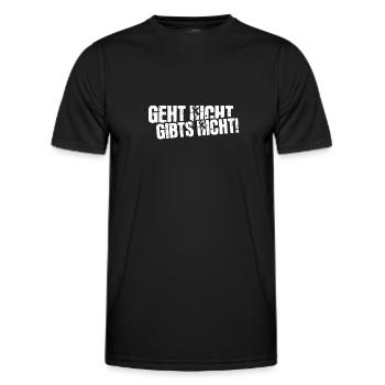 Geht Nicht Gibt’s Nicht Handwerker Geschenk - Männer Funktions-T-Shirt - Schwarz - Vorne - AI Model Male 178 dark (178cm)