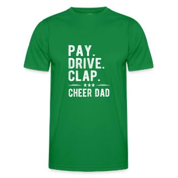 Pom-pom girl papa pom-pom girl Père Cheer Papa - T-shirt sport Homme - vert - Devant - AI Model Male 178 dark (178cm)
