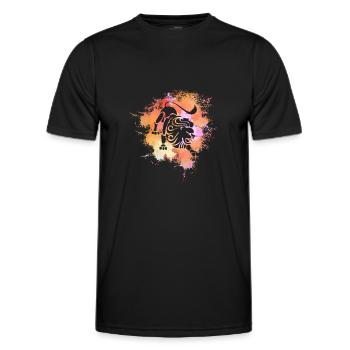 Lion Signe astrologique Horoscope Astrologie - T-shirt sport Homme - noir - Devant - AI Model Male 178 dark (178cm)
