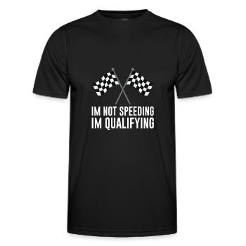 Auto-course Humour Dans Not Speeding Dans La Qualification Me - T-shirt sport Homme - noir - Devant - AI Model Male 178 dark (178cm)