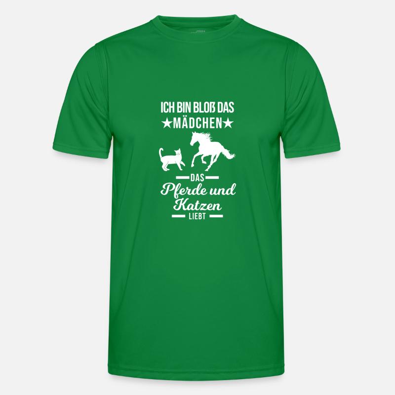 Pferde Katze Pferd Geschenk Männer Funktions-T-Shirt