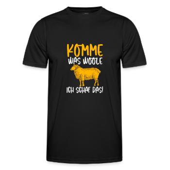 Komme Was Wolle Ich Schaf Das! - Männer Funktions-T-Shirt - Schwarz - Vorne - AI Model Male 178 dark (178cm)