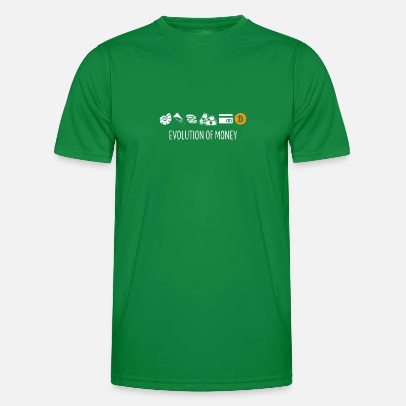 Evolution Development Of Money Cryptocurrency Männer Funktions-T-Shirt