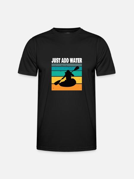 Kajak Kajakfahrer Paddelboot Geschenkidee - Männer Funktions-T-Shirt - Schwarz