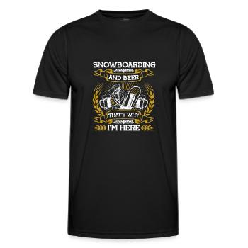 Snowboard Snowboarder Snowboarding - T-shirt sport Homme - noir - Devant - AI Model Male 178 dark (178cm)