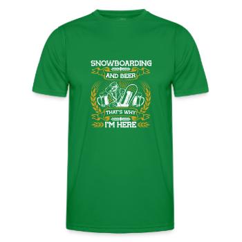 Snowboard Snowboarder Snowboarding - T-shirt sport Homme - vert - Devant - AI Model Male 178 dark (178cm)