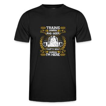Railway Railway Train Train Train Driver - Men's Functional T-Shirt - black - Front - AI Model Male 178 dark (178cm)