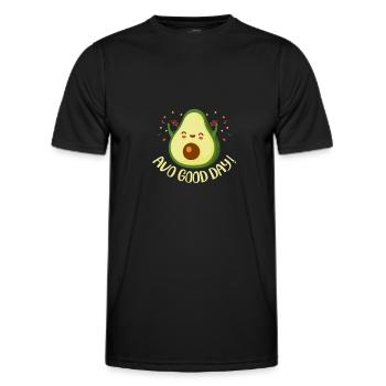 Avocat Guacamole Vegan Légumes Vegan Cadeau - T-shirt sport Homme - noir - Devant - AI Model Male 178 dark (178cm)