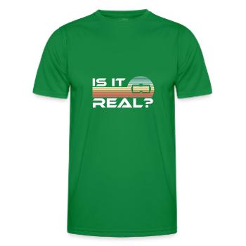 Ist es echt - Virtual Reality Funny VR Gift - Männer Funktions-T-Shirt - Kelly Green - Vorne - AI Model Male 178 dark (178cm)
