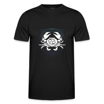 Krebs Symbol Tierkreiszeichen Horoskop - Männer Funktions-T-Shirt - Schwarz - Vorne - AI Model Male 178 dark (178cm)