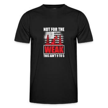 Pas Pour Le Faible Huile de Pétrole-Rig-Rock-Oilman - T-shirt sport Homme - noir - Devant - AI Model Male 178 dark (178cm)