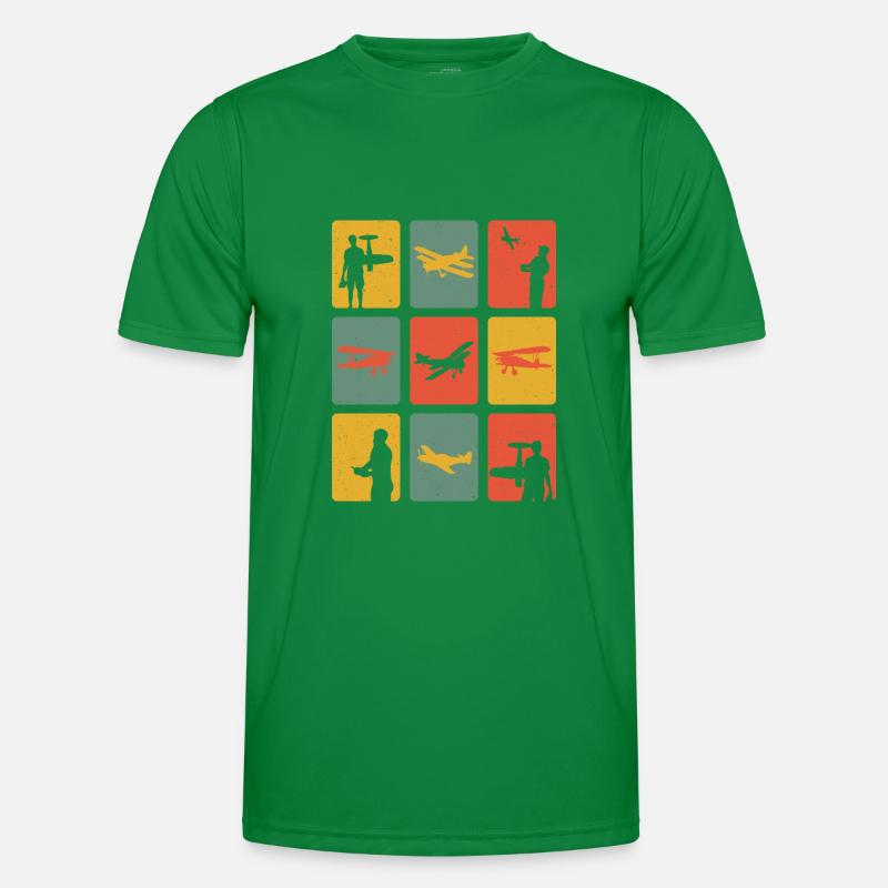 Retro Modellflug Modellflieger Modell T-shirt sport Homme