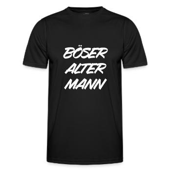 Böser Alter Mann Lustiger Spruch Sprüche Geschenk - Männer Funktions-T-Shirt - Schwarz - Vorne - AI Model Male 178 dark (178cm)