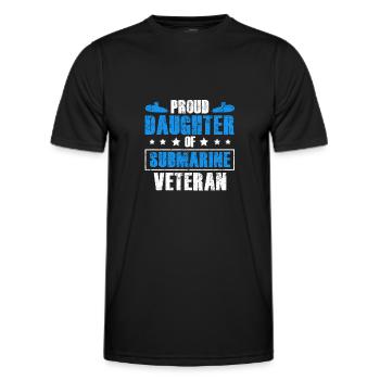 Proud Daughter Submarine Veteran Navy Submariner - Men's Functional T-Shirt - black - Front - AI Model Male 178 dark (178cm)