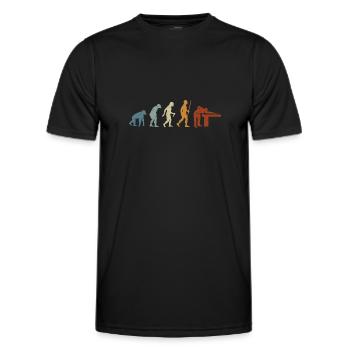 Billiards Evolution Billiard Player Retro Billiard - Männer Funktions-T-Shirt - Schwarz - Vorne - AI Model Male 178 dark (178cm)