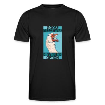 Goose Peace Was Never An Option Oies - T-shirt sport Homme - noir - Devant - AI Model Male 178 dark (178cm)