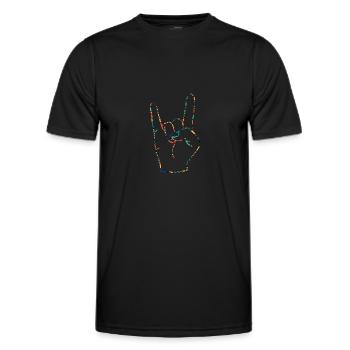 Heavy Metal - Männer Funktions-T-Shirt - Schwarz - Vorne - AI Model Male 178 dark (178cm)